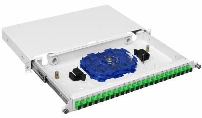 Sliding Fiber optics enclosure PS 19" 1U SC 24 Simplex