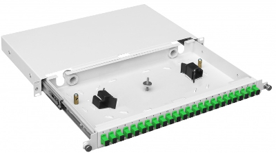 Sliding Fiber optics enclosure PS 19" 1U SC 24 Simplex