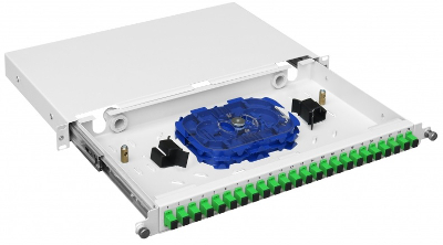 Sliding Fiber optics enclosure PS 19" 1U SC 24 Simplex