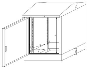 Outdoor cabinet Mantar SZK 12U 19"