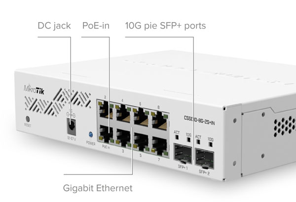 RouterBoard CSS610-8G-2S+IN Mikrotik