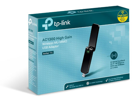 TP-Link Archer T4U dwupasmowa, bezprzewodowa karta sieciowa USB AC1300