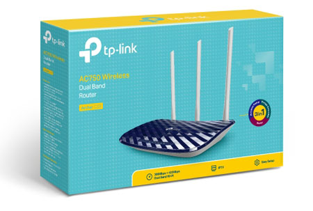 TP-Link Archer C20 Dwupasmowy router bezprzewodowy AC, 750Mb/s