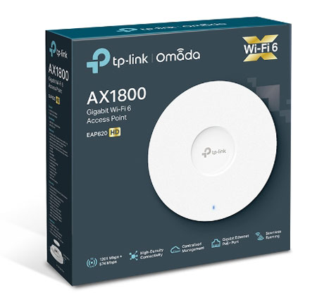 TP-Link EAP620 Wielogigabitowy, dwupasmowy, bezprzewodowy punkt dostępowy, standard AX3600