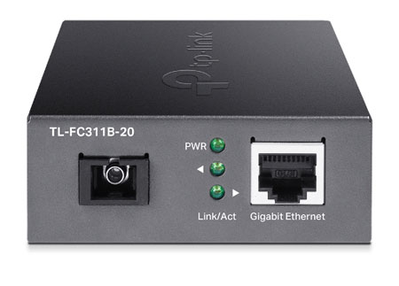 TP-Link FC311B-20 gigabitowy media konwerter WDM, SM SC/UPC RJ45, 20km, Tx 1310nm