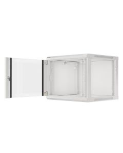 Lanberg :: Rack Cabinet 19” Wall-Mount 9U/600X600 (flat-pack) V2 Grey, Glass door