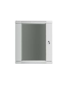 Lanberg :: Rack Cabinet 19” Wall-Mount 15U/600X450 (flat-pack) V2 Grey, Glass door