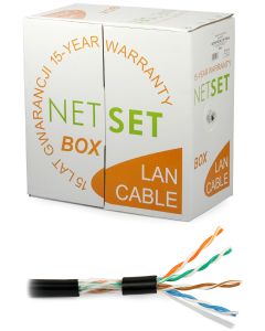 NETSET UTP CAT 5e BOX Outdoor Ethernet Cable 100%Cu