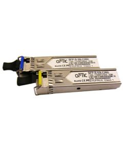 OPTIC SFP pair (2pcs) S-3553LC20D pair of SFP modules, (S-35LC20D -1.25G SM 20km T1310nm/R1550nm) and (S-53LC20D 1.25G SM 20km T1550nm/R1310nm), with DDM