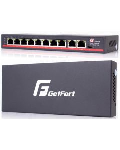 SWITCH POE GETFORT 8FE X POE + 2FE UPLINK WATCHDOG HI-POE 120W