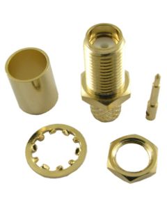 Connector RSMA male crimp for H-155, gold-plated