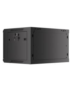 Lanberg :: Rack Cabinet 19” Wall-Mount 6U/600X450 (flat-pack) V2 Black Glass door