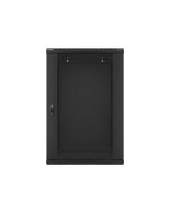 Lanberg :: Rack Cabinet 19” Wall-Mount 18U/600X600 (flat-pack) V2 Black Glass door