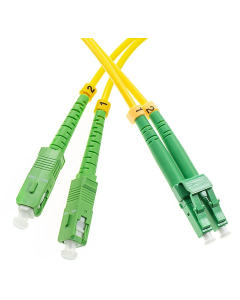 Fiber Optic Patchcord LC/APC-SC/APC, Single Mode 652D, Duplex