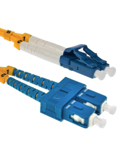 Fiber Optic Patchcord LC/UPC-SC/UPC, Single Mode 652D, Duplex