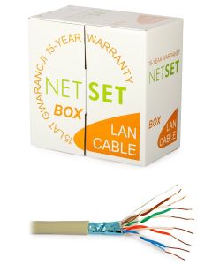 NETSET FTP CAT 5e BOX Ethernet Cable 100%Cu, Aluminium shielding