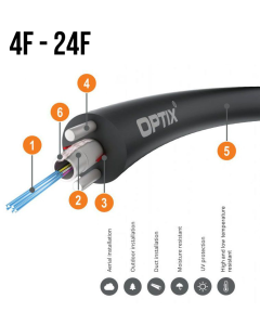 OPTIX FRP Z-XOTKtcd ITU-T G.652D 1.2kN (SPAN 35m)