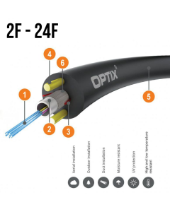 OPTIX GLASS Z-XOTKtcdDb ITU-T G.652D 1.0kN (40m SPAN)