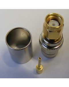 RP-SMA male crimp connector for CNT-400 gold/nickel plated