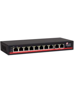 SWITCH POE GETFORT 8FE X POE + 2FE UPLINK WATCHDOG HI-POE 120W