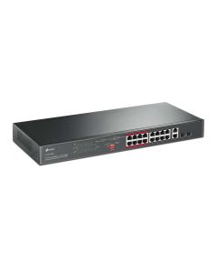 TP-Link :: TL-SL1218MP Unmanaged Rack Poe, 16x10/100 Mbps, 2xGbit