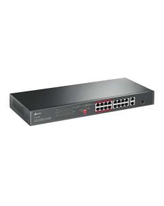 TP-Link :: TL-SL1218P 16x 10/100 Mbps PoE+, 2xGbit