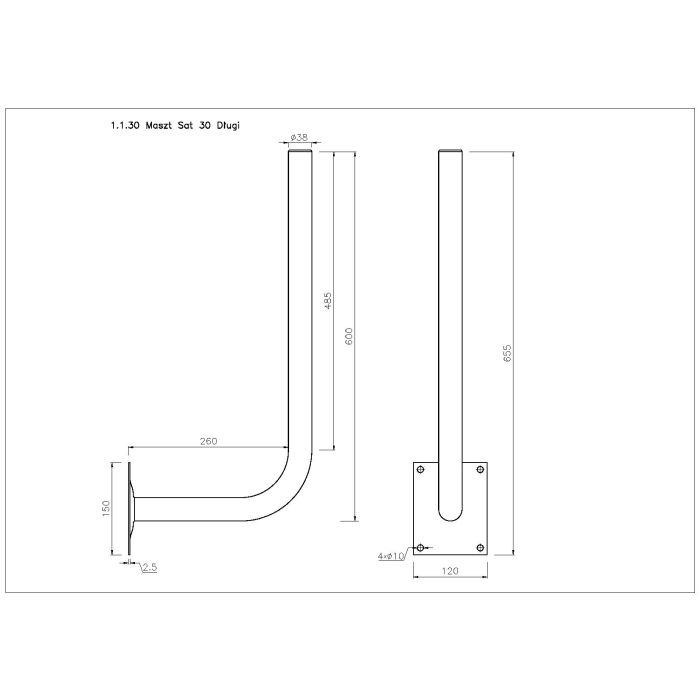 Antenna Bracket G30 Long