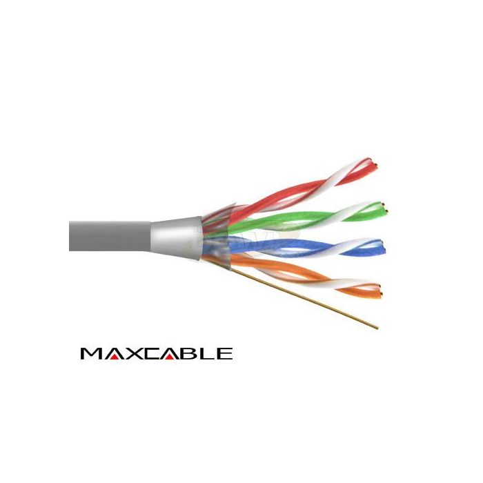 Maxcable :: Kabel FTP5E drut CU szary 305m