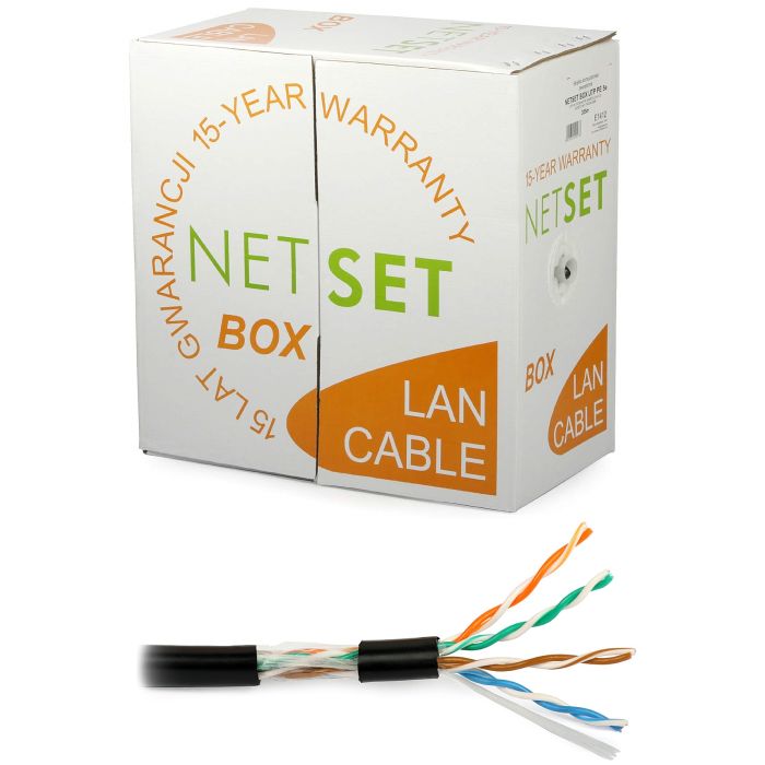 NETSET UTP CAT 5e BOX Outdoor Ethernet Cable 100%Cu