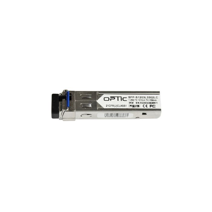 OPTIC SFP module (1pcs) 1.25Gbps, LC SM, 10dB (3km), WDM, TX1310/RX1550 with DDM