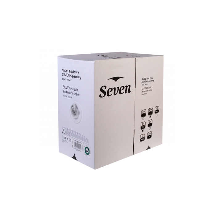 SEVEN :: Kabel sieciowy SEVEN UTP cat.5 Solid Outodoor 4x2 305m BOX