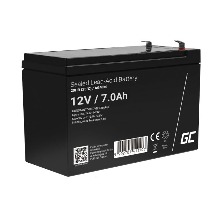 AGM Green Cell Battery 12V 7Ah