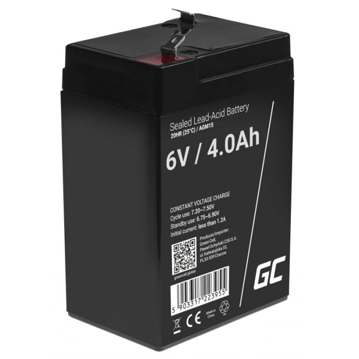 AGM Green Cell Battery 6V 4 Ah