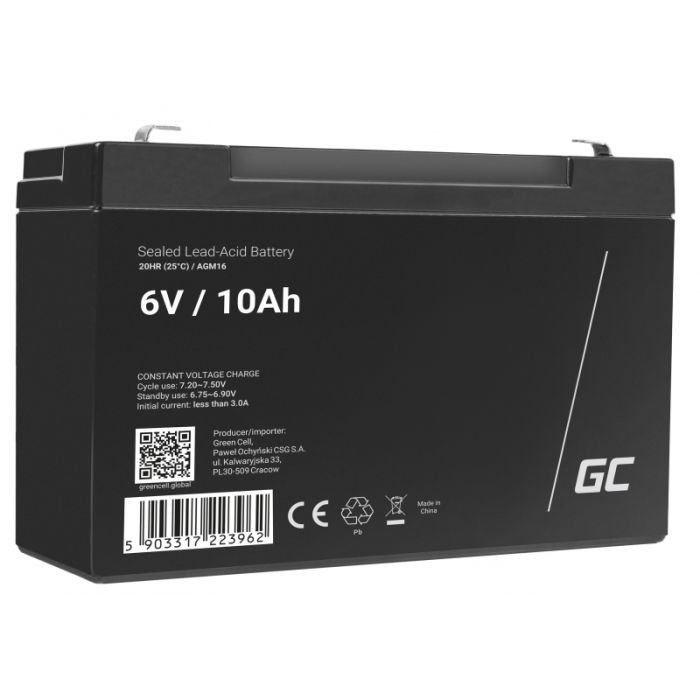 AGM Green Cell Battery 6V 10 Ah