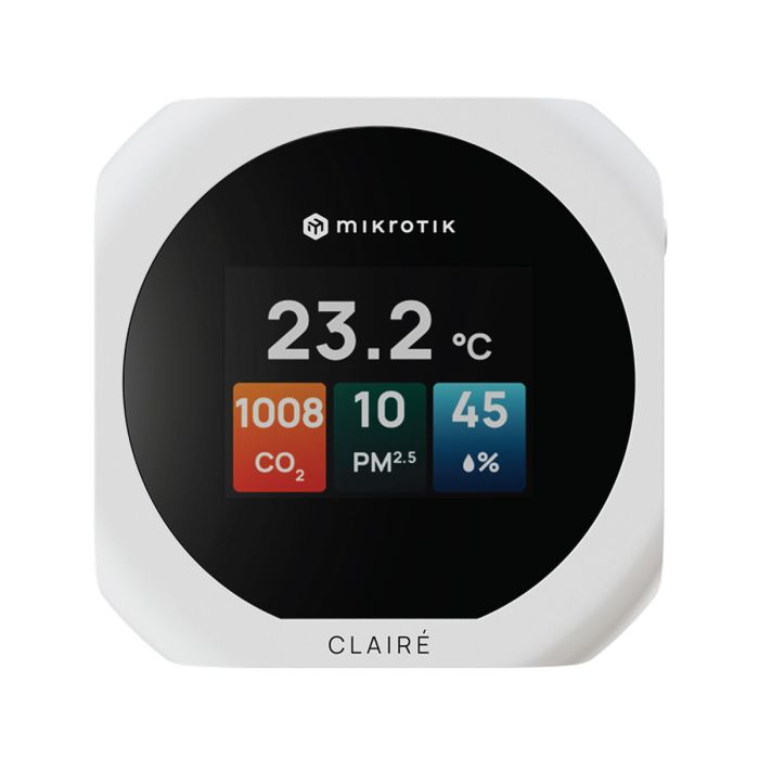 MikroTik CLAIRÉ - White Matter over Thread Air Quality Sensor (IAQM-THC2PV-W)