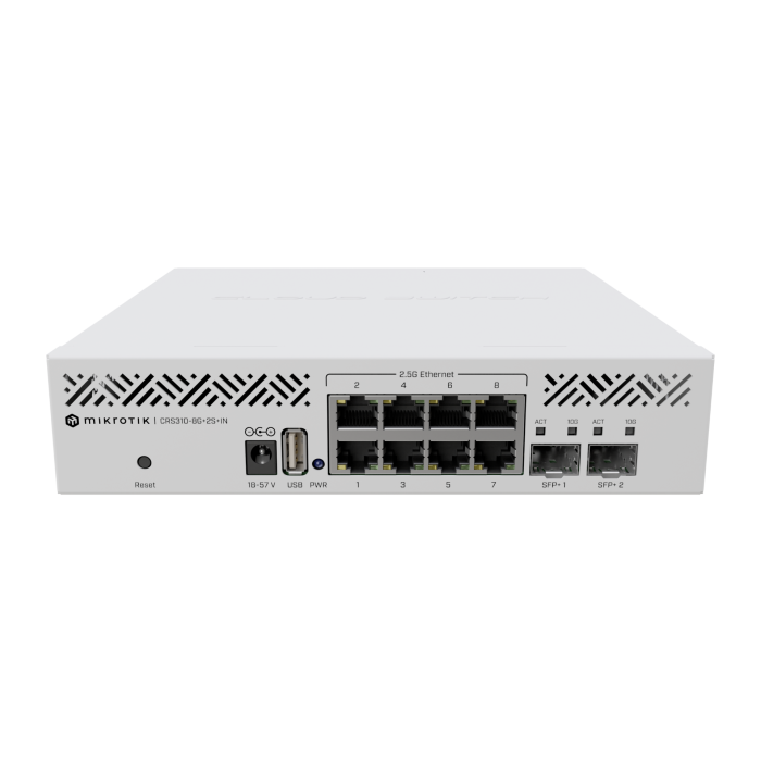 MikroTik Cloud Router Switch CRS310-8G+2S+IN front