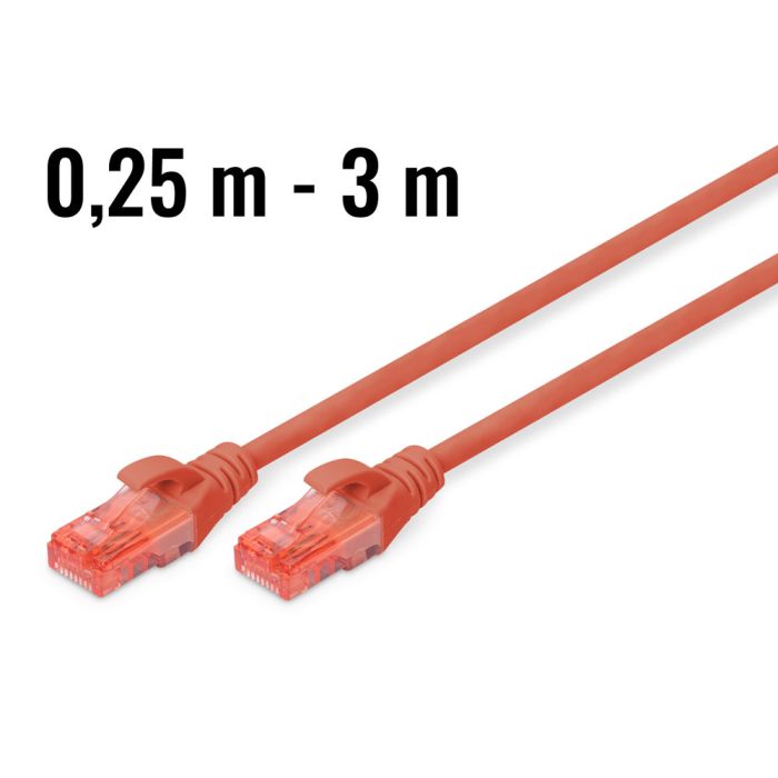 DIGITUS CAT 6 UTP patchcord Red