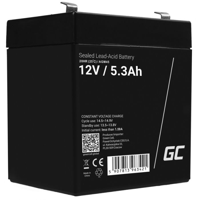 AGM Green Cell Battery 12V 5 Ah