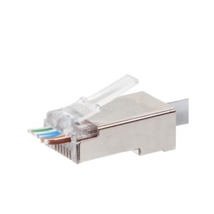 Getfort Connector RJ45 UTP Cat5e Passthrough shielded 8P8C (100 pieces)