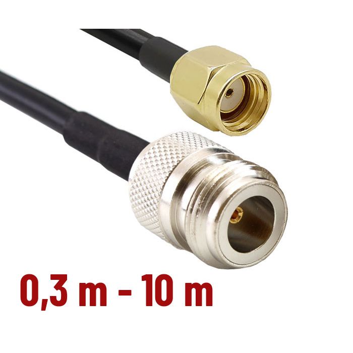 CNT 240 Assembled Antenna Cable with N-female – RP SMA-male