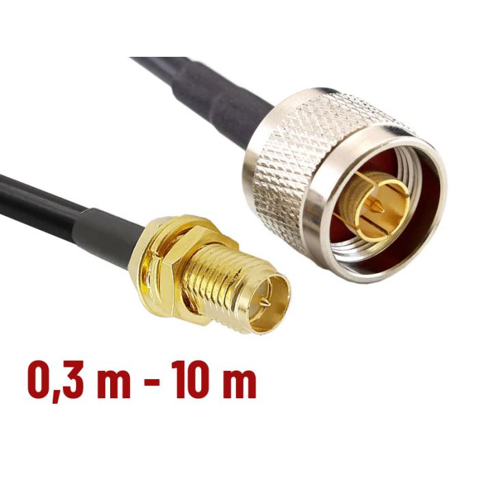 CNT 240 Assembled Antenna Cable with N-male – RP SMA-female