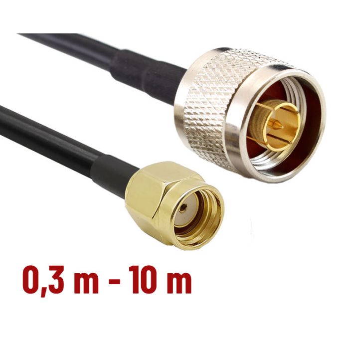 CNT 240 Assembled Antenna Cable with N-male – RP SMA-male