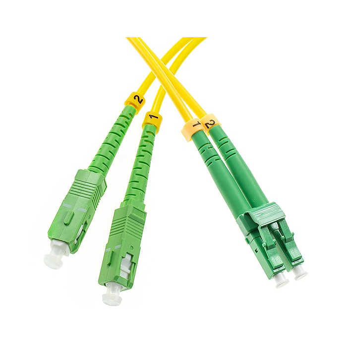 Fiber Optic-ConnLink Patchcord LC/APC-SC/APC, Single Mode 652D, Duplex