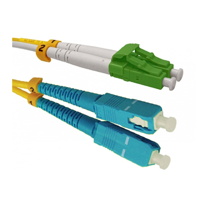 Fiber Optic-ConnLink Patchcord LC/APC-SC/UPC, Single Mode 652D, Duplex