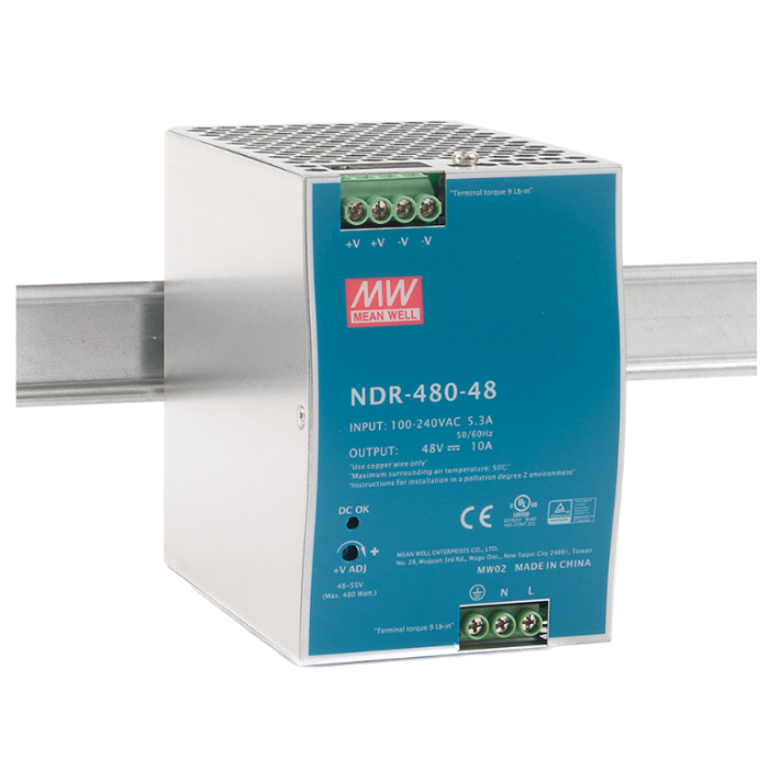 Mean Well NDR-480-48 Switching power supply for DIN rail, 48 V, 10 A, 480 W