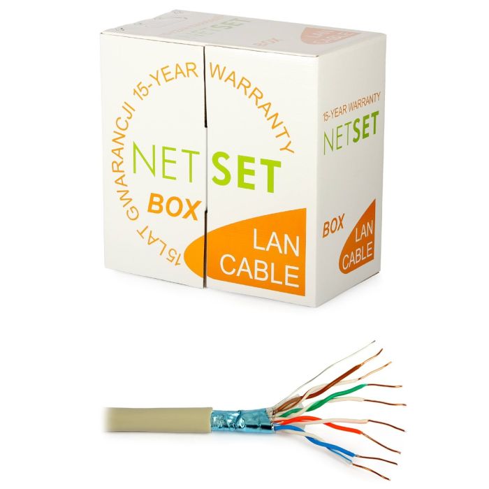 NETSET FTP CAT 5e BOX Ethernet Cable 100%Cu, Aluminium shielding