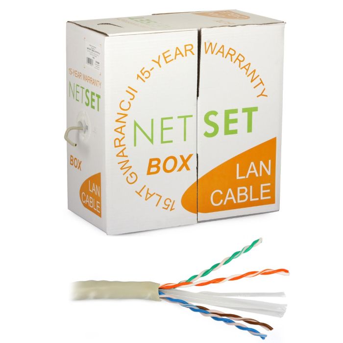 NETSET U UTP CAT 6e BOX Ethernet Cable 100%Cu