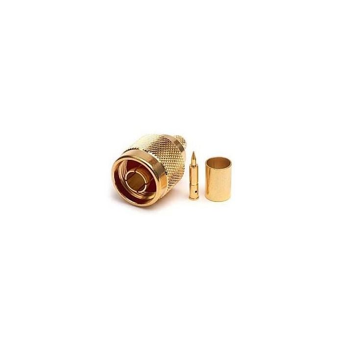 Connector N-male crimp for H-155/RF5 cable, gold-plated