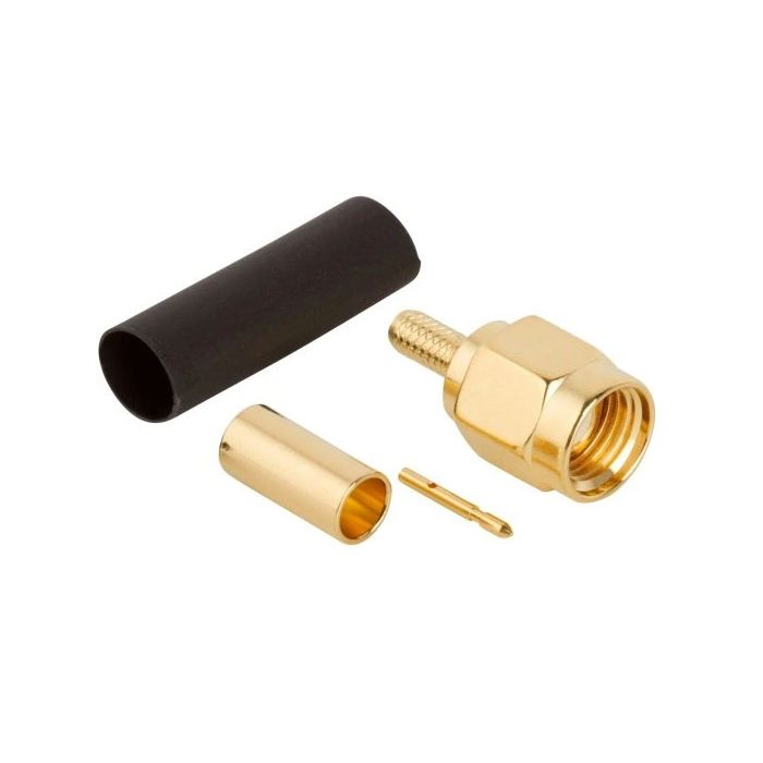 Connector RSMA female crimp for RSC141, gold-plated