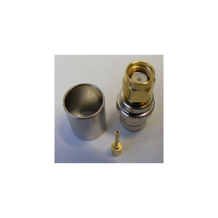 RP-SMA male crimp connector for CNT-400 gold/nickel plated